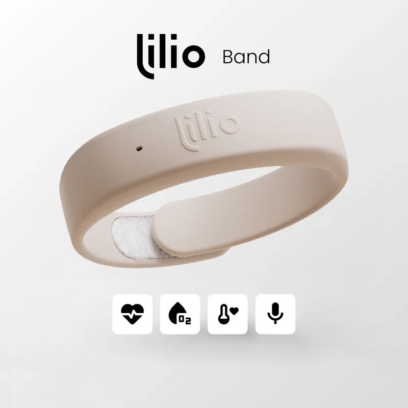 Lilio - Das smarte Babyarmband | misst Herzfrequenz, Blutsauerstoffsättigung & Wohlfühltemperatur.